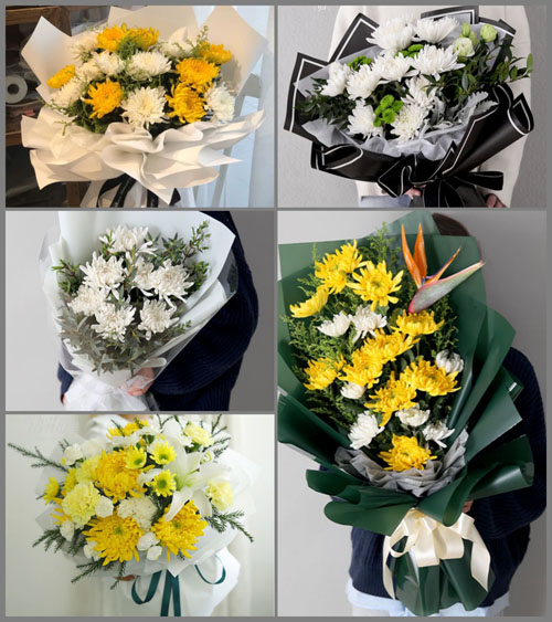 海南文昌市翁田镇白事花束代送